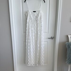 Lulu's White Textured Maxi Dress